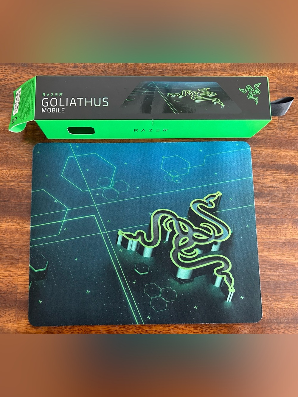 New! Razer Goliathus Mobile Black Gaming Mouse Pad with Green Accent Logo